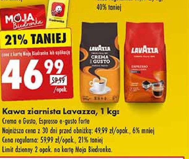 Kawa Lavazza caffe espresso promocja