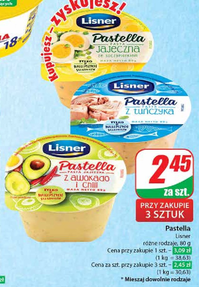 Pasta jajeczna z awokado i chili Lisner pastella promocja