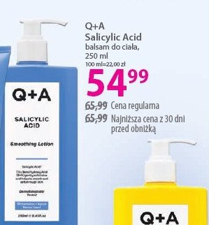 Balsam do ciała Q+a salicylic acid promocja w Hebe