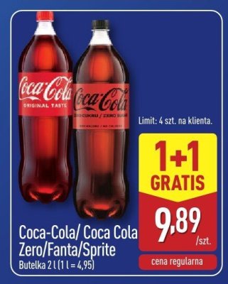 Coca-Cola/Coca Cola Zero/Fanta/Sprite promocja w Aldi