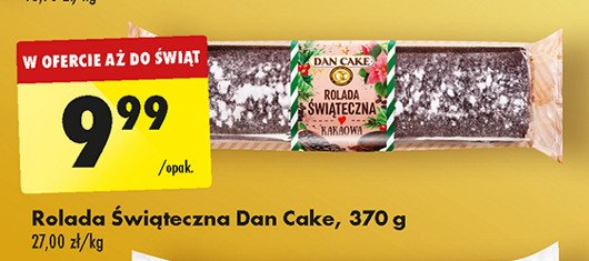 Rolada świąteczna kakaowa Dan cake promocja w Biedronka