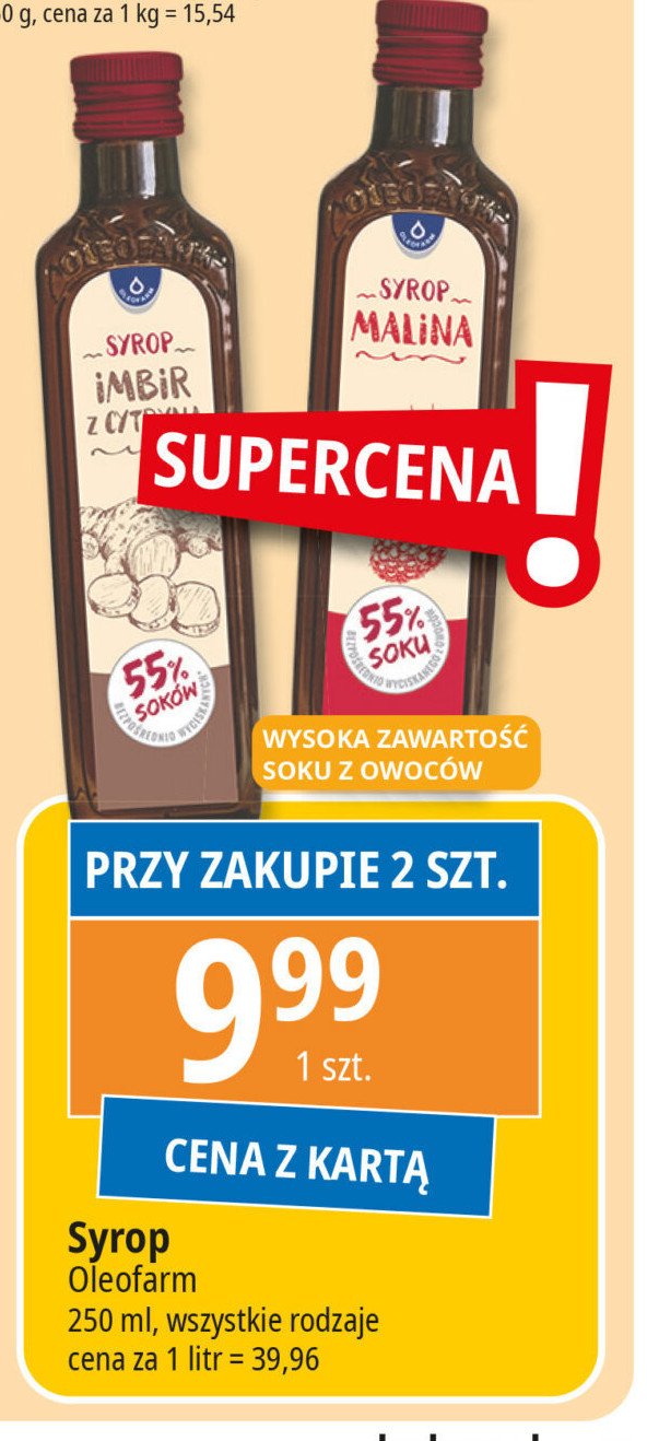 Syrop malina Oleofarm promocja