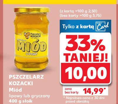 Miód lipowy Pszczelarz kozacki promocja w Kaufland