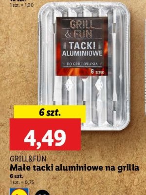 Tacki aluminiowe Grill and fun promocja