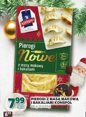 Pierogi z masą makową i bakaliami Konspol promocja w Stokrotka