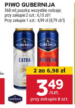 Piwo GUBERNIJA EXTRA LAGER promocja