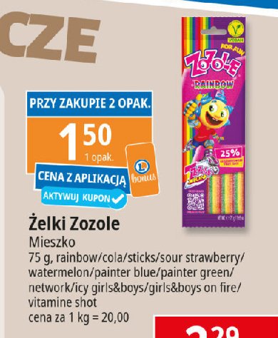 Żelki sticks Mieszko zozole hello żelo promocja w Leclerc