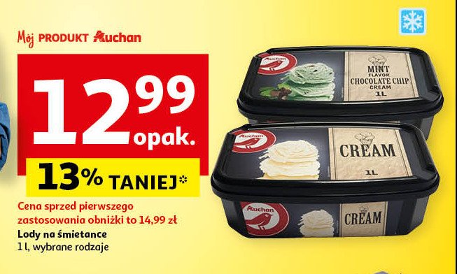 Lody śmietankowe Auchan promocja