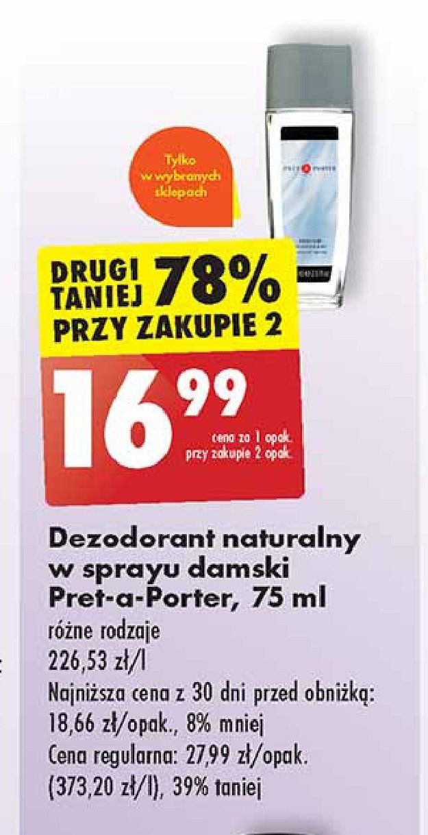 Dezodorant Pret-a-porter classic promocja