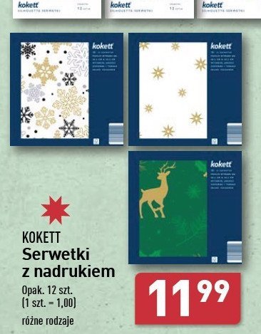 Serwetki świateczne Kokett promocja