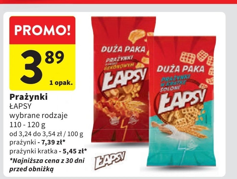 Prażynki bekonowe Łapsy promocja w Intermarche