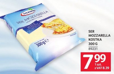 Ser Mozzarella kostka 300 g promocja w Selgros