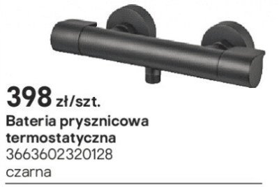 Bateria prysznicowa termostatyczna GoodHome Cavally czarna 3663602320128 promocja w Castorama