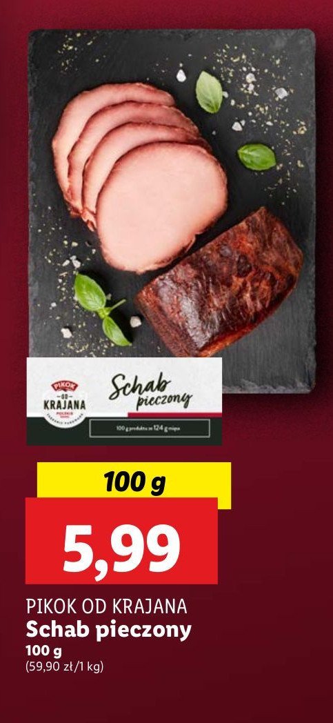 Schab pieczony Pikok od krajana promocja w Lidl