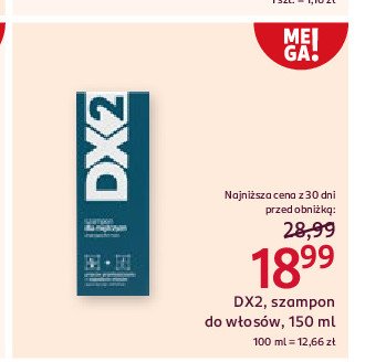 Szampon do włosów przeciw przetłuszczaniu się i wypadaniu włosów Dx2 promocja w Rossmann