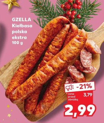 Kiełbasa polska ekstra GZELLA promocja w Kaufland
