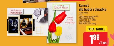 Karnet dla babci i dziadka różne wzory Dzień Babci promocja w POLOmarket