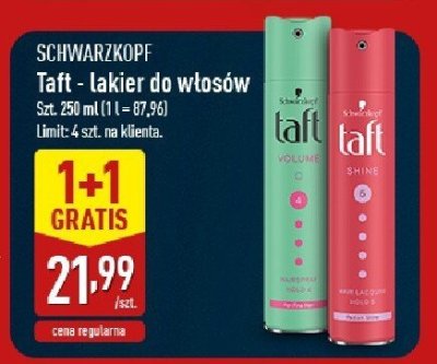 Lakier do włosów Taft SCHWARZKOPF promocja w Aldi