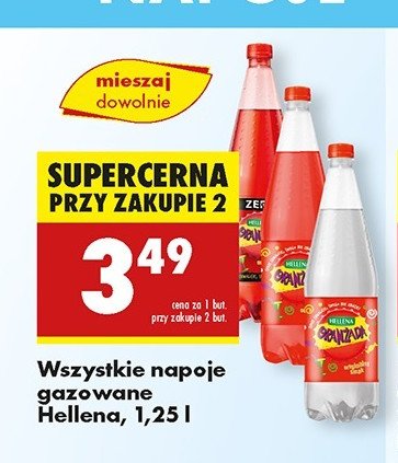 Oranżada czerwona zero Hellena oranżada promocja w Biedronka