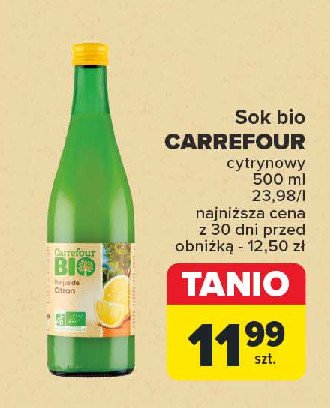 Sok cytrynowy Carrefour bio promocja w Carrefour