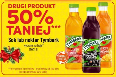 Sok lub nektar Tymbark wybrane rodzaje promocja w POLOmarket