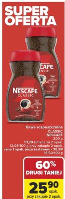 Kawa rozpuszczalna Classic Nescafe promocja w Carrefour Market