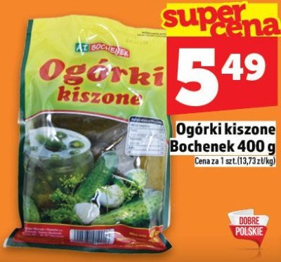 Ogórki kiszone Bochenek 400 g promocja w TOPAZ