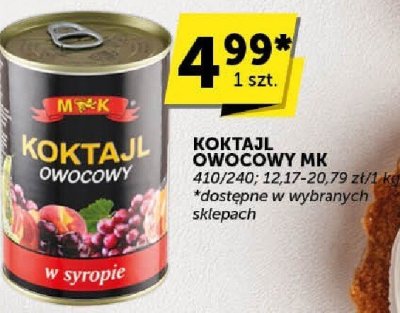 Koktajl owocowy MK w syropie promocja w Euro Sklep