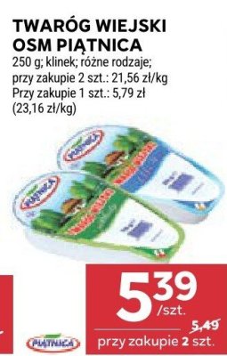 Twaróg wiejski OSM Piątnica klinek różne rodzaje promocja w Stokrotka