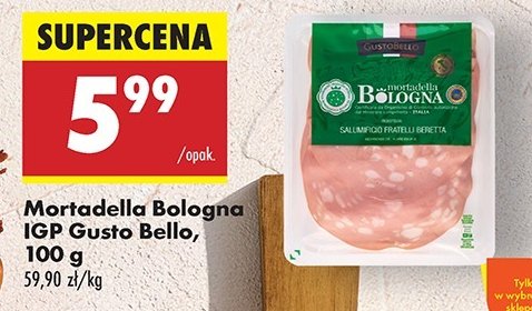 Mortadella bologna icp Gustobello promocja w Biedronka