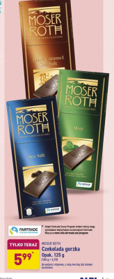 Czekolada miętowa Moser roth promocja
