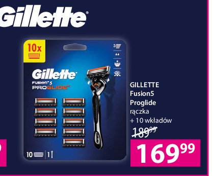 Maszynka do golenia + 10 wkładów Gillette fusion 5 proglide promocje