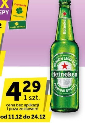 Piwo Heineken wybrane rodzaje, butelka bezwrotna 500 ml promocja w ABC