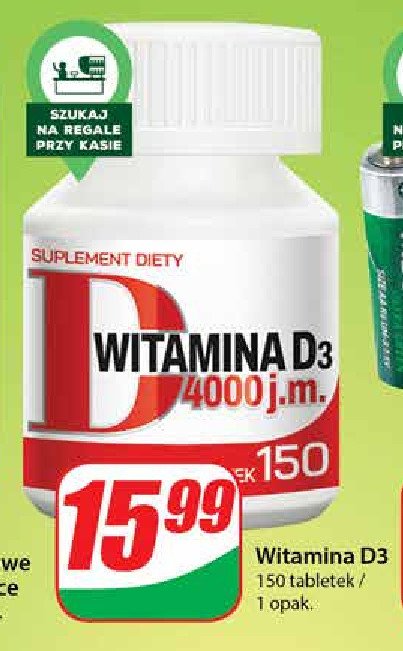 Witamina d3 4000 j.m. promocja w Dino