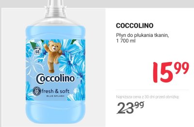 Płyn do płukania tkanin 1,7 l Coccolino promocja w Rossmann