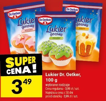 Lukier Dr. Oetker, 4 rodzaje promocja w Twój Market