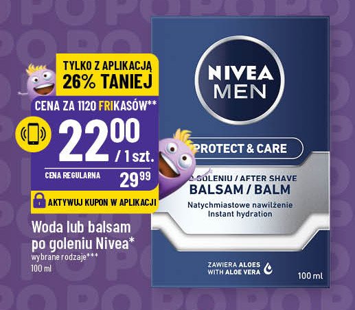 Balsam po goleniu nawilżający Nivea men protect & care promocja w POLOmarket