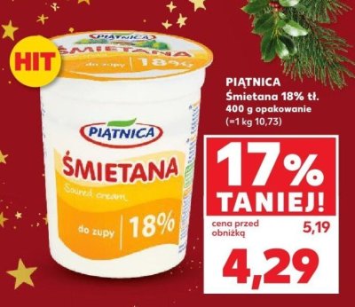 Śmietana 18% 400 g promocja w Kaufland