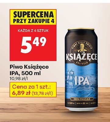 Piwo Książęce IPA, 500 ml promocja w Biedronka