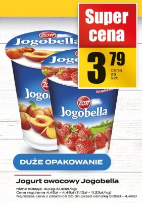 Jogurt owocowy Jogobella promocja w Supeco