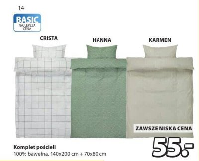 Komplet pościeli KARMEN 140x200 cm +70x80 cm promocja w Jysk