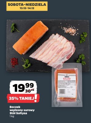 Boczek wędzony surowy Stół Sołtysa promocja w Netto