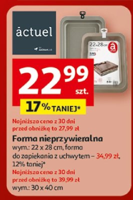 Folie nieprzepuszczalna wym.: 22 x 28 cm forma aluminiowa z uchwytem promocja w Auchan