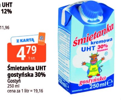 Śmietanka UHT gostyńska 30% promocja w Leclerc