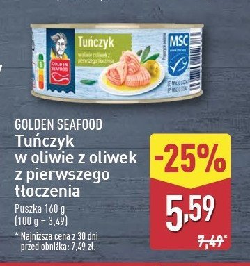 Tuńczyk w oliwie z oliwek z pierwszego tłoczenia Golden seafood promocja