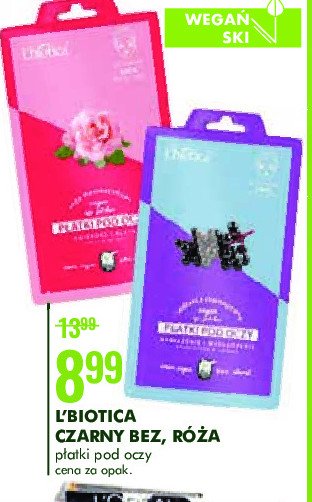 P艂atki pod oczy r贸偶a L'biotica promocja