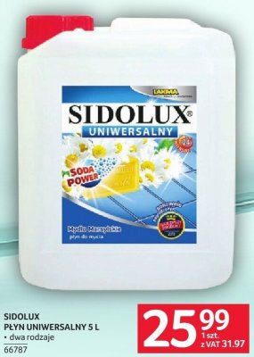 Płyn uniwersalny SIDOLUX 5 L promocja w Selgros