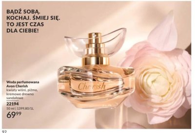 Woda perfumowana Avon Cherish kwiaty wiśni, piżmo, kremowe drewno sandałowe promocja w AVON