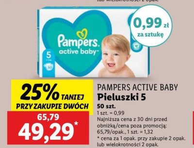 Pieluszki dla dzieci junior Pampers active baby promocja