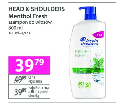 Szampon do włosów mentol fresh Head&shoulders promocja